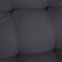 Outsunny® Stuhlauflage Auflage Gartenstuhl Sitzkissen Niederlehner Polster Polyester Grau(m-9)