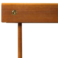 HOMCOM® Schuhschrank mit Sitzbank 3 Ablagen Flur Schulregal Akazienholz Teak(m-7)