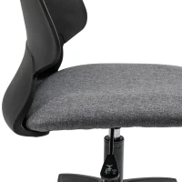 Vinsetto® Drehstuhl Bürostuhl Leinen Schwarz Grau(m-7)