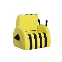 HOMCOM® Kindersessel Minisessel bienenförmige Kindersofa mit Stauraum für 3-6 Jahre alt(m-5)