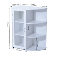 HOMCOM® Standschrank Eckschrank Badschrank weiß(m-2)