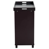 HOMCOM Weinschrank Küchenschrank 12 Flaschen mit Tablett Kaffeebraun(m-5)