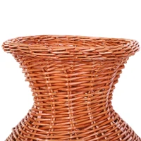 PawHut® Katzenhaus Katzenhöhle Korbhöhle Katzenbett mit Kissen Vasenform Weide Braun(m-10)