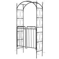 Outsunny® Pflanzbogen Torbogen Rankgitter Rosenbogen Garten Wetterfest H215 cm Metall(m-1)
