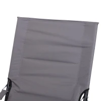 Outsunny® Klappstuhl Campingstuhl Gartenstuhl Polstersessel Strand Balkon faltbar Grau 86 x 61 x 94 cm(m-6)