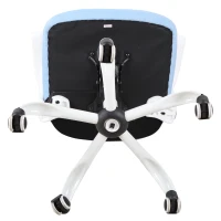 Vinsetto® Höhenverstellbarer Büro und Computerstuhl | Drehstuhl | Kunststoff | 63 x 61 x 93–101 cm | Blau(m-6)