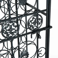 HOMCOM® Weinregal für 45 Flaschen Weinschrank Metall Schwarz(m-9)