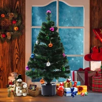 HOMCOM® Weihnachtsbaum künstlicher Lichtfaser rotierend 60cm(m-1)
