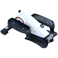 HOMCOM® Mini-Ellipsenmaschine Unter-Desk-Trainer mit LCD-Monitor Schwarz+Weiß(m-6)