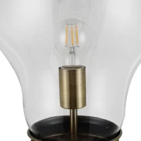 HOMCOM Stehlampe industrialer Stil Standleuchte Stehleuchte Sockel E27 für Schlafzimmer Esszimmer, Bronze, Stahl, Glas, 27x27x158 cm(m-6)