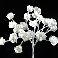 HOMCOM® LED Blütenbaum Rosenblüten Lichterbaum Lichterzweig 40 cm(m-7)