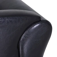 PawHut® Hundesofa Hundebett Hundecouch Haustierbett Hundematte Kunstleder Schwarz(m-9)