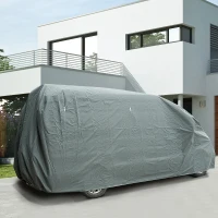 HOMCOM® Abdeckung Schutzhülle für Wohnmobil Grau 580x225x220cm(m-1)