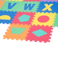 HOMCOM® Puzzlematte Spielmatte Bodenmatte Alphabet 38 Stück 31x31cm(m-7)