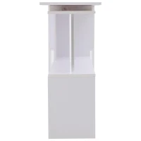 HOMCOM® Eckschreibtisch Winkelschreibtisch Computertisch Bürotisch Regal weiß(m-7)