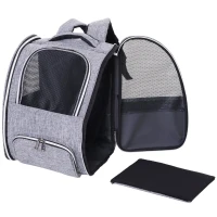 PawHut® Transporttasche Reisetasche Haustierrucksack 3 Eingang mit Festgurte Oxfordstoff 32 x 26 x 42 cm(m-6)