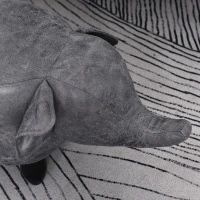 HOMCOM® Hocker für Kinder Kinderhocker Sitzhocker im Tier-Design Elefant Grau(m-8)