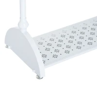 HOMCOM Kleiderständer Garderobenständer Kleiderstange Metall Weiß(m-9)