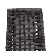 Outsunny® Solarlampe Rattan Gartenlampe Lichtsensor automatisch + mit Schalter wasserdicht kaffeebraun L19 x B19 x H68 cm(m-4)