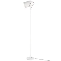 HOMCOM® Stehleuchte Stehlampe E27-Fassung neben Sofa 90° verstellbar Metall Weiß 25,5 x 20 x 155 cm(m-7)