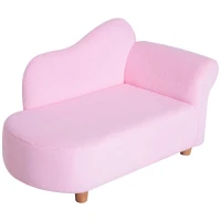 HOMCOM® Kindersofa Mini Kinder Sessel Chaiselongue Rosa(m-6)