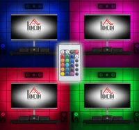 HOMCOM TV Hintergrundbeleuchtung LED Leisten(m-1)
