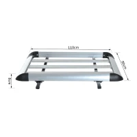 HOMCOM® Gepäckträger Dachgepäckträger Dachträger Universal 110cm Alu 75kg Silber(m-3)