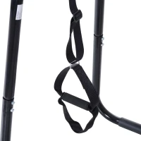 HOMCOM® Dip Ständer Dipstation mit Schlaufen Bauchtrainer(m-9)