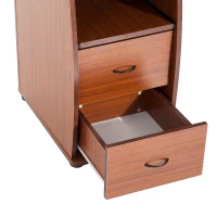 HOMCOM® Computertisch Schreibtisch Arbeitstisch PC Tisch Walnuss(m-4)