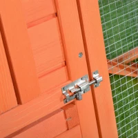PawHut Kaninchenstall Kaninchenkäfig Hühnerstall Hühnerkäfig mit Freigehege Holz(m-8)