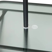 Outsunny® Gartenmöbel Set 7-teilige Sitzgruppe 1 Sonnenschirm, 1 Tisch, 4 Stühle Metall(m-8)