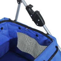 PawHut® Hundebuggy Hundewagen mit Sonnendach Stahl Blau(m-9)