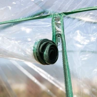 Outsunny® Mini-Gewächshaus Schützt Pflanzen mit Regal für Garten zur Aufzucht Schrägdach(m-10)