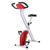HOMCOM® Heimtrainer | Stahl, ABS | 83 x 43 x 110 cm | Weiß, Rot(m-1)