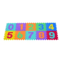HOMCOM® 10 Stück Puzzlematte Zahlen Matte Kinder Spielmatte Kinderteppich 26-teiliges Set(m-1)
