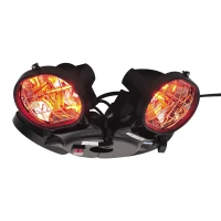 Outsunny Elektrischer Heizstrahler für Sonnenschirme | Infrarotstrahler | Aluminium, Stahl | Schwarz(m-9)