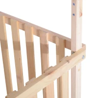 Outsunny® Sandkasten Spielhaus Sandbox Spielveranda mit Dach Holz(m-7)