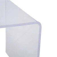 HOMCOM Beistelltisch aus klarem Acrylglas Glastisch Couchtisch(m-7)
