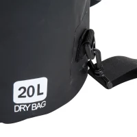 Outsunny® Wasserdichter Rucksack Tasche Beutel Packsack mit Handybeutel 20L Grau(m-9)