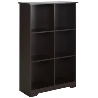 HOMCOM® Schrank Kommode Küchenschrank Würfelregal mit 6 getrennte Gitter Kaffeefarbe(m-6)