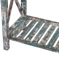 HOMCOM® Vintage Konsolentisch Beistelltisch Sideboard mit 2 Schubladen Massivholz(m-11)