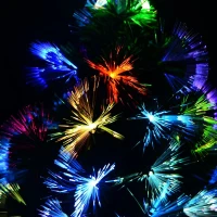 HOMCOM Weihnachtsbaum mit Ständer Glasfaser 7 Farben 150cm(m-3)