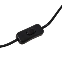 HOMCOM® Tischlampe mit E27 Fassung Tischleuchte Nachttischlampe Metall Schwarz(m-10)