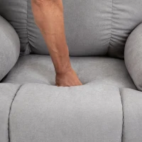 HOMCOM® Massagesessel mit Wärmefunktion Relaxsessel Fernbedienung USB Kurzplüsch Grau(m-10)