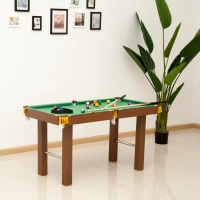 HOMCOM® Billardtisch Mini Billard Tisch Pool mit Kugeln Zubehör 123,5x66,5cm(m-1)