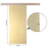 HOMCOM® Raumteiler mit Schiebefunktion | Aluminium, MDF | Natur | 88 x 203,5 cm(m-2)