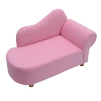 HOMCOM® Kindersofa Mini Kinder Sessel Chaiselongue Rosa(m-3)