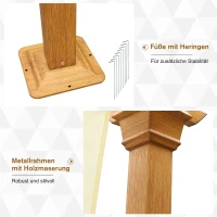 Outsunny® Pavillon Pergola Überdachung Sonnenschutz Einstellbares Stoffdach Polyester(m-12)