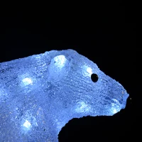 HOMCOM Weihnachtsbeleuchtung LED Acryl Eisbär Weihnachtsfigur(m-7)