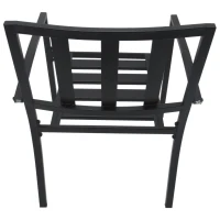 Outsunny® 3-teilige Essgruppe Sitzgruppe Gartenmöbel Set mit 1 Tisch + 2 Stühlen Metall(m-7)